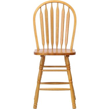 Sunset Trading Selections Arrowback 24 Inch Barstool Light Oak Solid Wood Counter Height Stool Set Of 2
