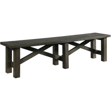 Sunset Trading Trestle 72 Inch Dining Bench Distressed Gray Wood