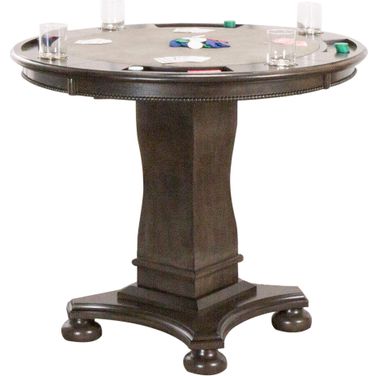Sunset Trading Vegas 42 Inch Round Counter Height Dining and Chess and Poker Table