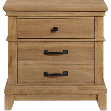 Sunstone 3 Drawer Wood Nightstand In Honey Brown