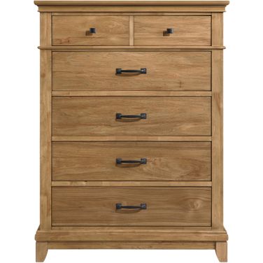 Sunstone 5 Drawers Wood Chest In Honey Brown
