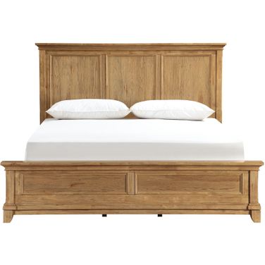 Sunstone California King Wood Panel Bed In Honey Brown