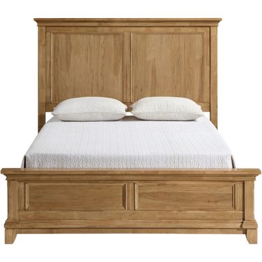 Sunstone Queen Wood Panel Bed In Honey Brown