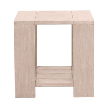 Sur Outdoor End Table In Washed Ever Teak