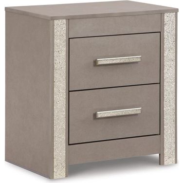 Surancha Gray Two Drawer Night Stand