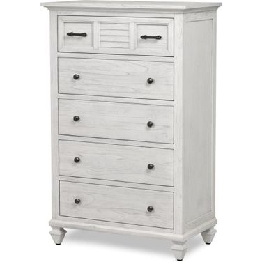 Surfside 5 Drawer Chest In White