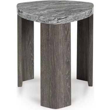 Surmour End Table In Gray and Brown