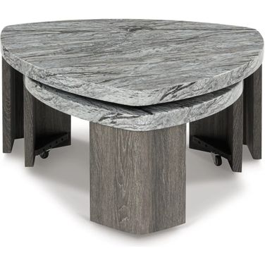Surmour Stacked Coffee Table In Gray and Brown