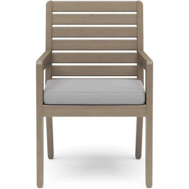 Sustain Outdoor Dining Arm Chair Set Of Two In Gray