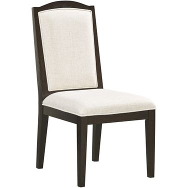 Sutton Dining Side Chair Set of 2 with Upholstered Seat In French Roast
