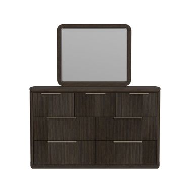 Sutton Dresser and Mirror Set In Dark Brown