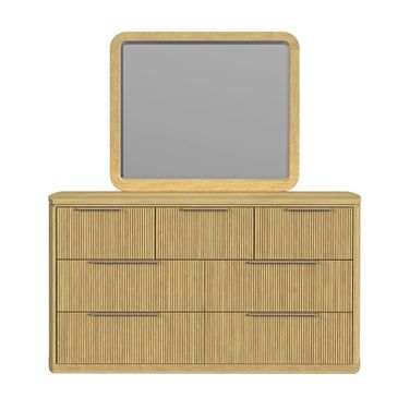 Sutton Dresser and Mirror Set In Natural