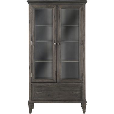 Sutton Place Door Bookcase In Weathered Charcoal