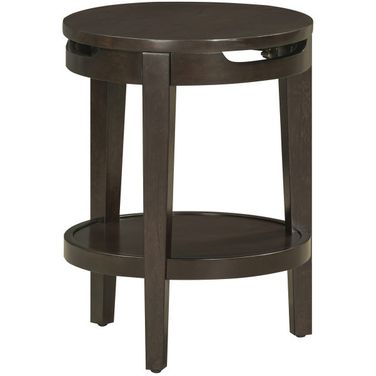 Sutton Round Accent Table In French Roast
