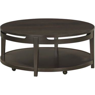 Sutton Round Cocktail Table In French Roast