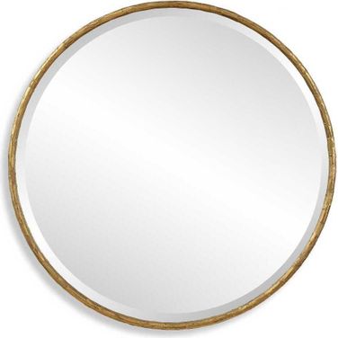 Sutton Round Mirror In Gold