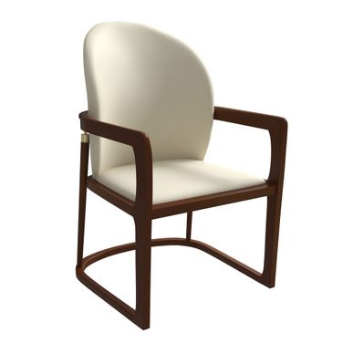 Svelta Elegant Wooden Dining Chair In Cream