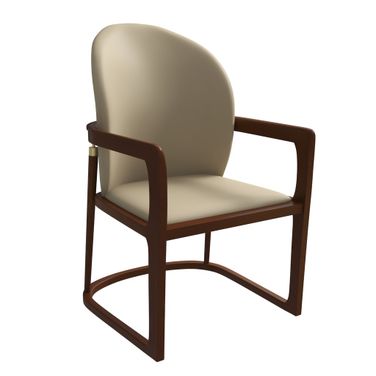 Svelta Elegant Wooden Dining Chair In Taupe