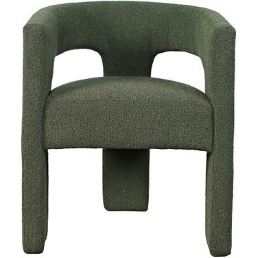 Sven Upholstered 3 Leg Curved Back Dining Chair In Forest