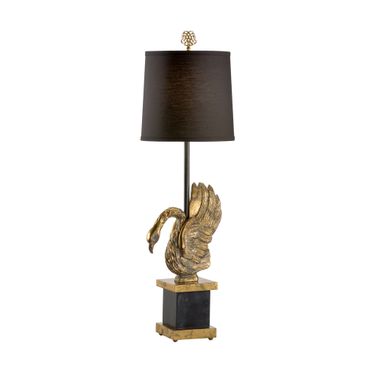 Swan Lake Lamp In Gold