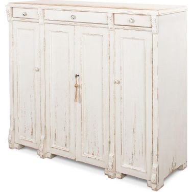 Swan White Tall Sideboard