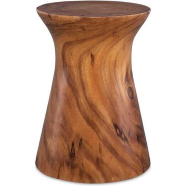 Swell Wooden Accent Table In Brown