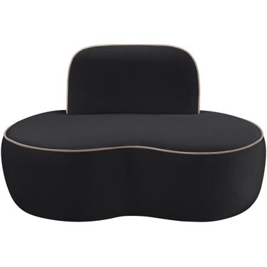 Swerve Velvet Upholstered Chair In Black