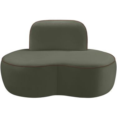 Swerve Velvet Upholstered Chair In Green