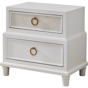 Switchgrass 2 Drawer Nightstand In White