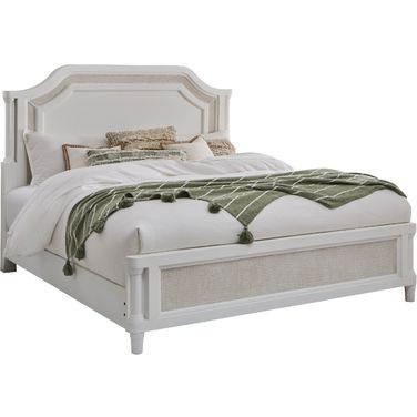 Switchgrass Queen Mansion Bed In White