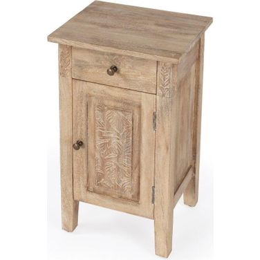 Switra 1 Door 1 Drawer End Table In Natural Wood