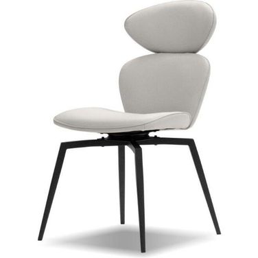 Swivel Din. Chair Antler Light Taupe Leatherette/Blk Pc 2/Box