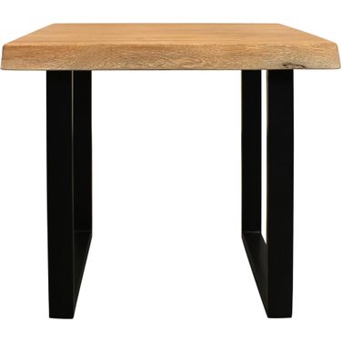 Sycamore Rustic Solid Wood End Table with Live Edge In Natural