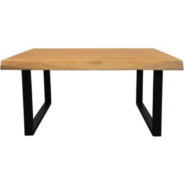 Sycamore Solid Wood Live Edge Square Coffee Table In Natural