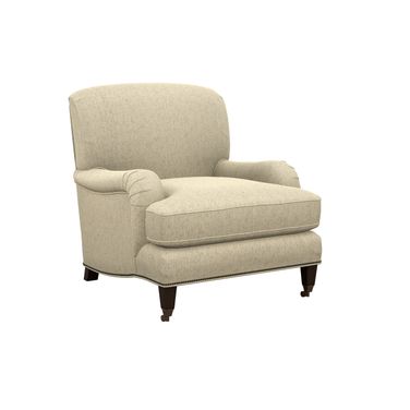 Featured Upholstery Sydney Chair with Brass Casters In Beige