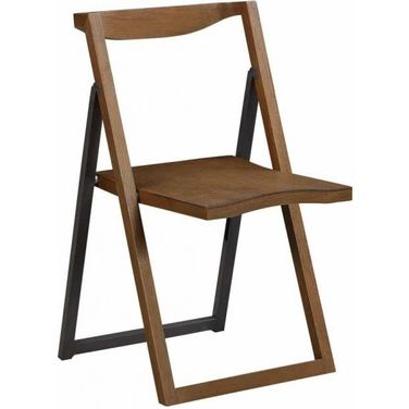 Sydney Folding Chair Set of 2 In Chestnut Wire-Brush