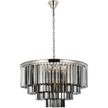Sydney Polished Nickel Chandelier With Silver Shade