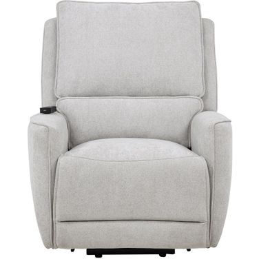 Sylmar Chenille Upholstered Dual Power Lift Recliner In Dove Grey