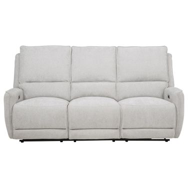 Sylmar Chenille Upholstered Power Reclining Sofa In Dove Grey