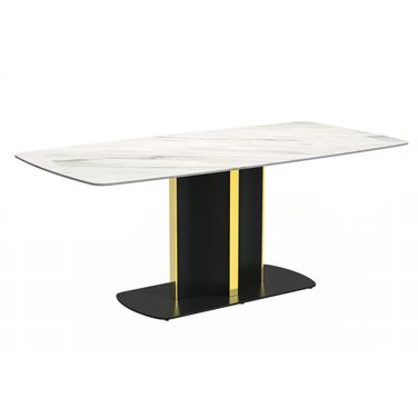 Sylva 62 Inch Dining Table with Sintered Stone Top In White