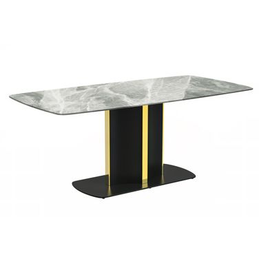 Sylva 71 Inch Dining Table with Sintered Stone Top In Light Grey