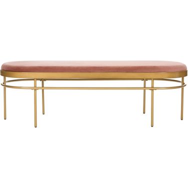 Sylva Dusty Rose/Gold Oval Bench