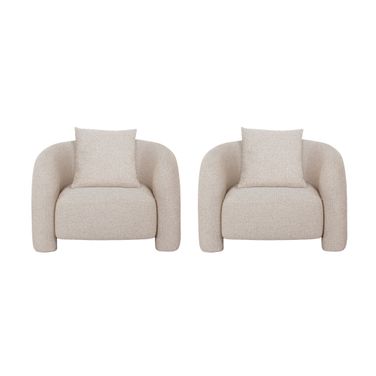 Sylvia Accent Chair Set of 2 In Gold Dust