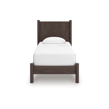 Symarro Twin Panel Platform Bed In Brown