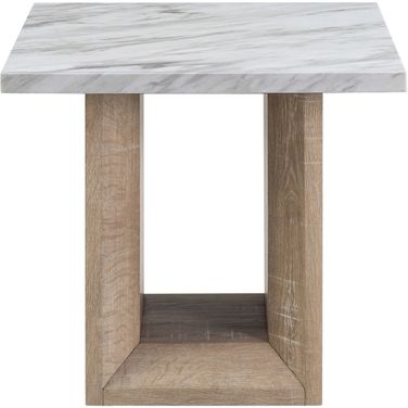 T02 End Table In Natural and White