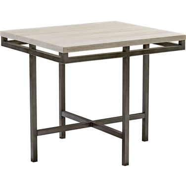 East Park Gunmetal Rectangular End Table