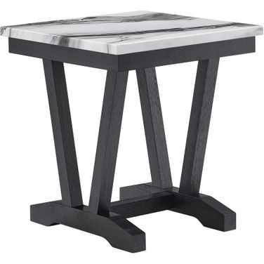 T1319 End Table In Black and White