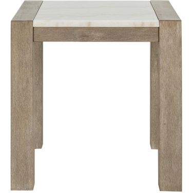 T1321 End Table In Natural and White