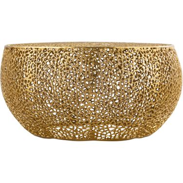 T3502-32 Round Coffee Table In Gold