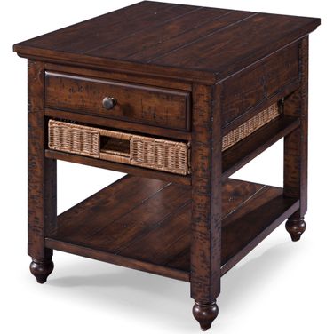 Cottage Lane Coffee Wood Rectangular End Table